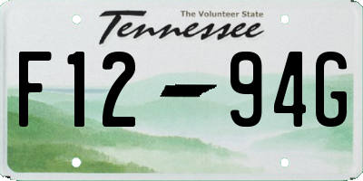TN license plate F1294G