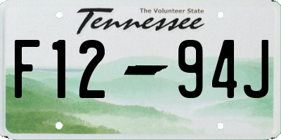 TN license plate F1294J