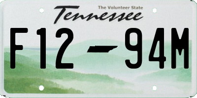 TN license plate F1294M
