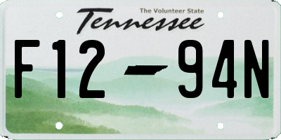 TN license plate F1294N