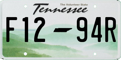 TN license plate F1294R