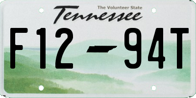 TN license plate F1294T