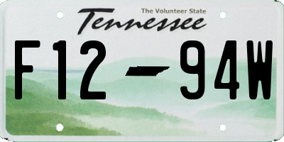TN license plate F1294W