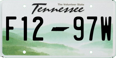 TN license plate F1297W