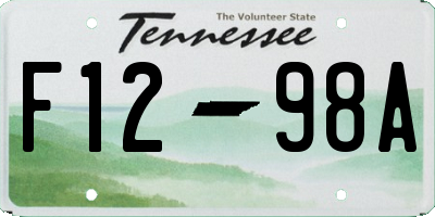 TN license plate F1298A