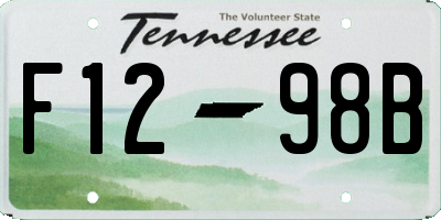 TN license plate F1298B