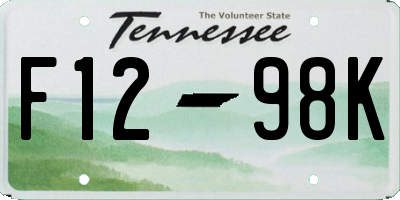 TN license plate F1298K