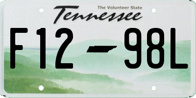 TN license plate F1298L