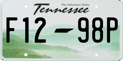 TN license plate F1298P