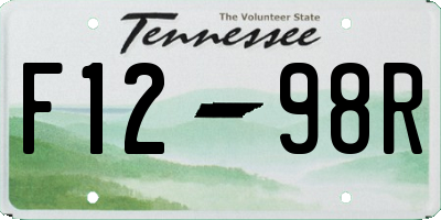 TN license plate F1298R