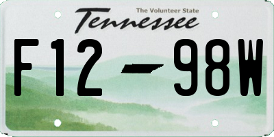 TN license plate F1298W