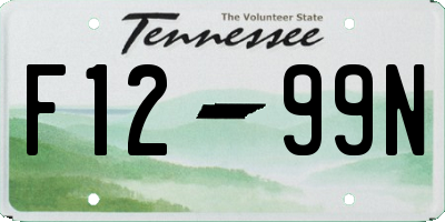 TN license plate F1299N