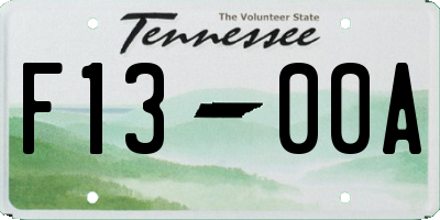 TN license plate F1300A