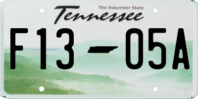 TN license plate F1305A