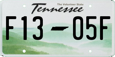 TN license plate F1305F