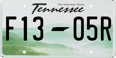 TN license plate F1305R