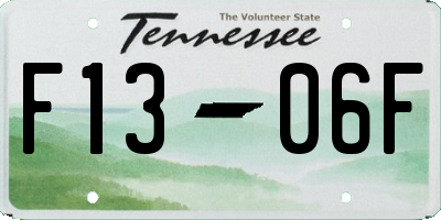 TN license plate F1306F