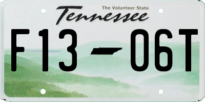 TN license plate F1306T