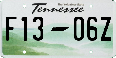 TN license plate F1306Z