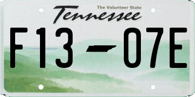TN license plate F1307E