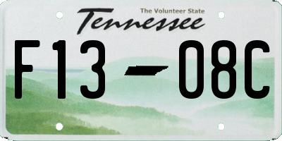 TN license plate F1308C
