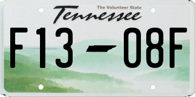 TN license plate F1308F