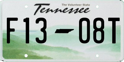 TN license plate F1308T