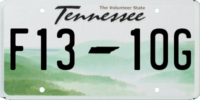 TN license plate F1310G