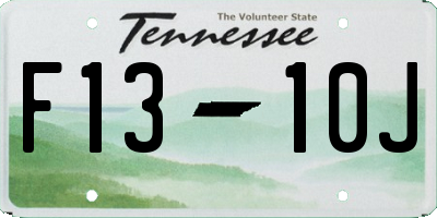 TN license plate F1310J