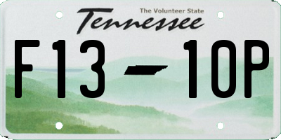 TN license plate F1310P