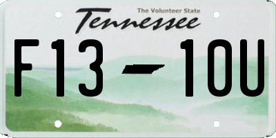 TN license plate F1310U