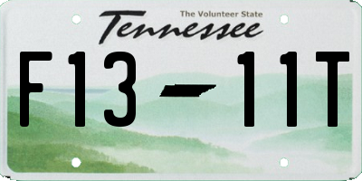 TN license plate F1311T