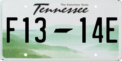 TN license plate F1314E