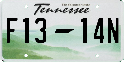 TN license plate F1314N