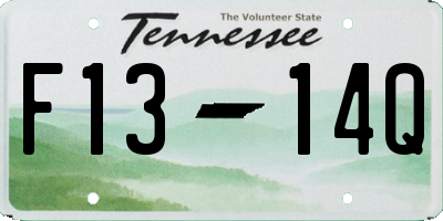 TN license plate F1314Q