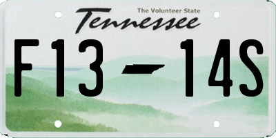 TN license plate F1314S