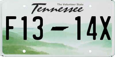 TN license plate F1314X