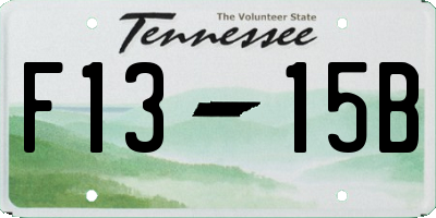 TN license plate F1315B