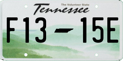 TN license plate F1315E