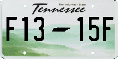 TN license plate F1315F