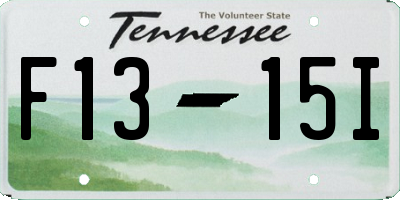 TN license plate F1315I