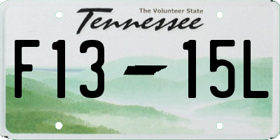 TN license plate F1315L