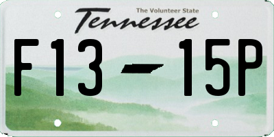 TN license plate F1315P