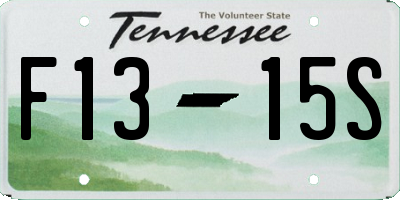 TN license plate F1315S