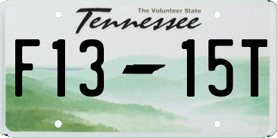 TN license plate F1315T