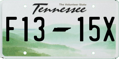 TN license plate F1315X