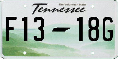 TN license plate F1318G