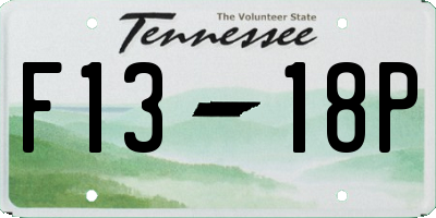 TN license plate F1318P
