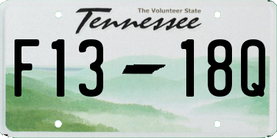 TN license plate F1318Q