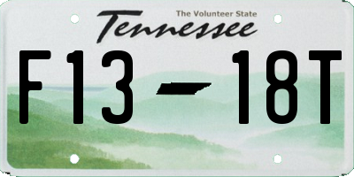 TN license plate F1318T